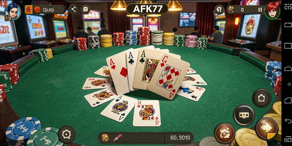 Tangkapan layar gameplay QiuQiu yang seru dan menantang.