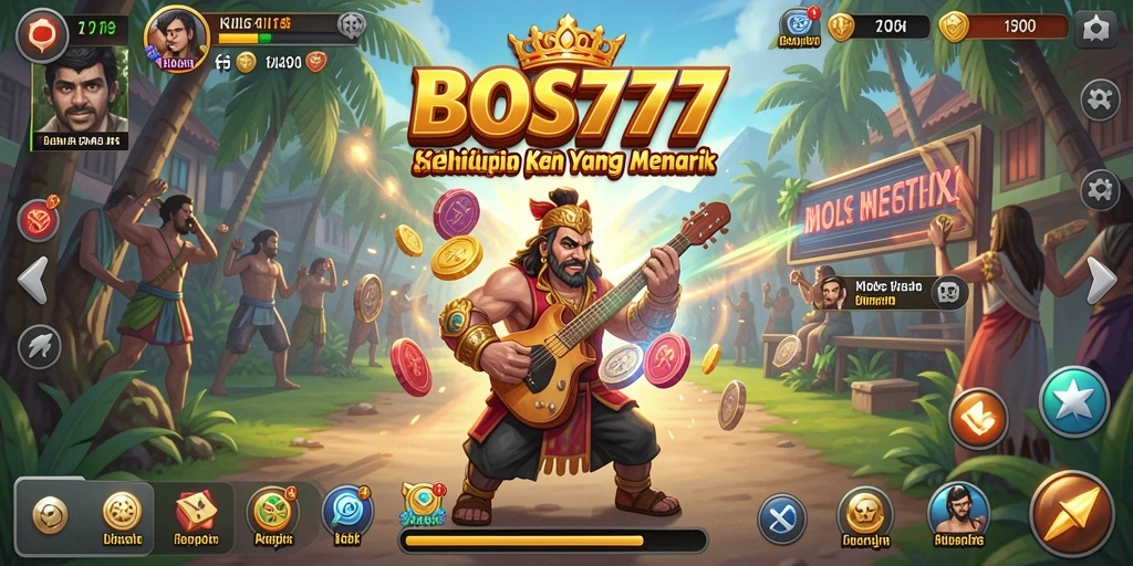 Screenshot gameplay BOS777 menampilkan interaksi sosial dan aktivitas menarik.