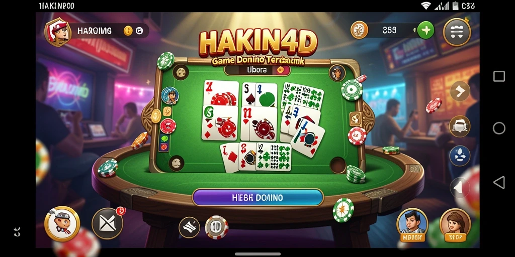 Tampilan gameplay menarik dari HAKIN4D dengan kartu Domino.