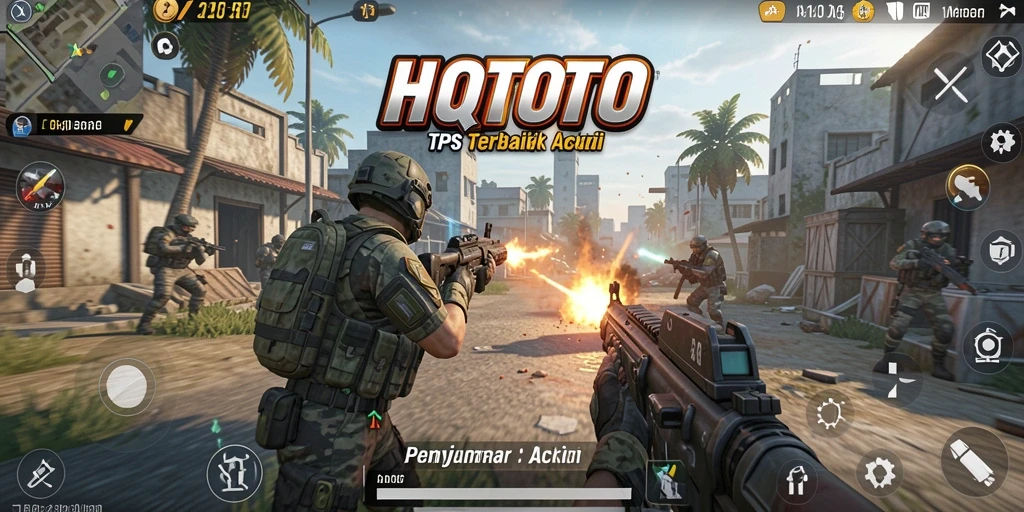Screenshot HQTOTO menampilkan aksi seru dalam gameplay TPS yang mendebarkan.