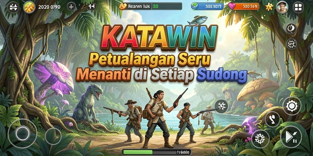 Gameplay KATAWIN menampilkan petualangan seru di dunia yang luas.