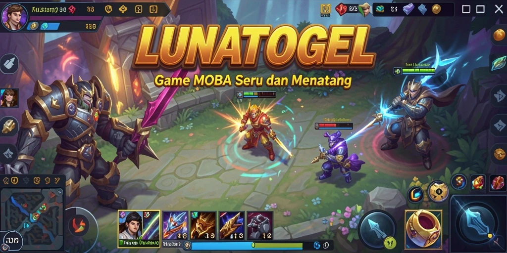 Tampilan gameplay menarik dalam LUNATOGEL dengan aksi seru.