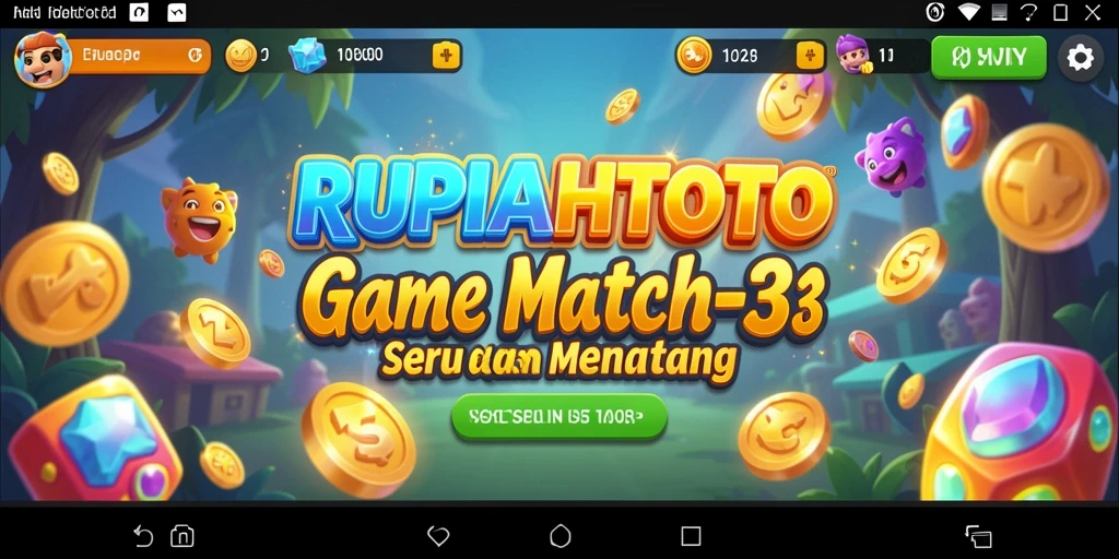 Tampilan gameplay seru dari RUPIAHTOTO dengan tantangan Match-3.