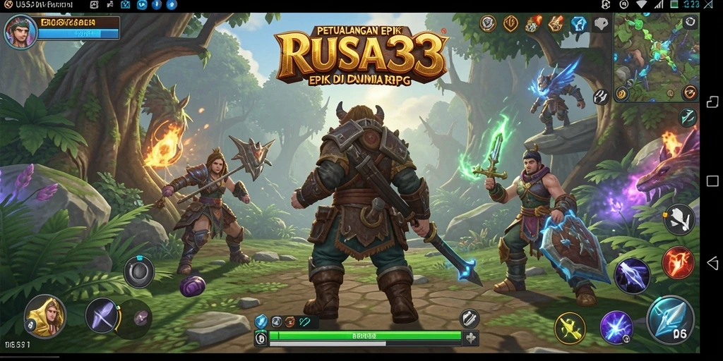 Screenshot RUSA33 menampilkan aksi seru dalam pertempuran RPG.